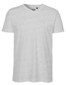 Heren T-shirt V Hals Neutral O61005 Sport Grijs